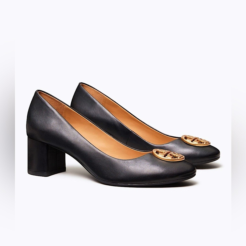 Tory Burch- Chelsea Pump Gold Buckle